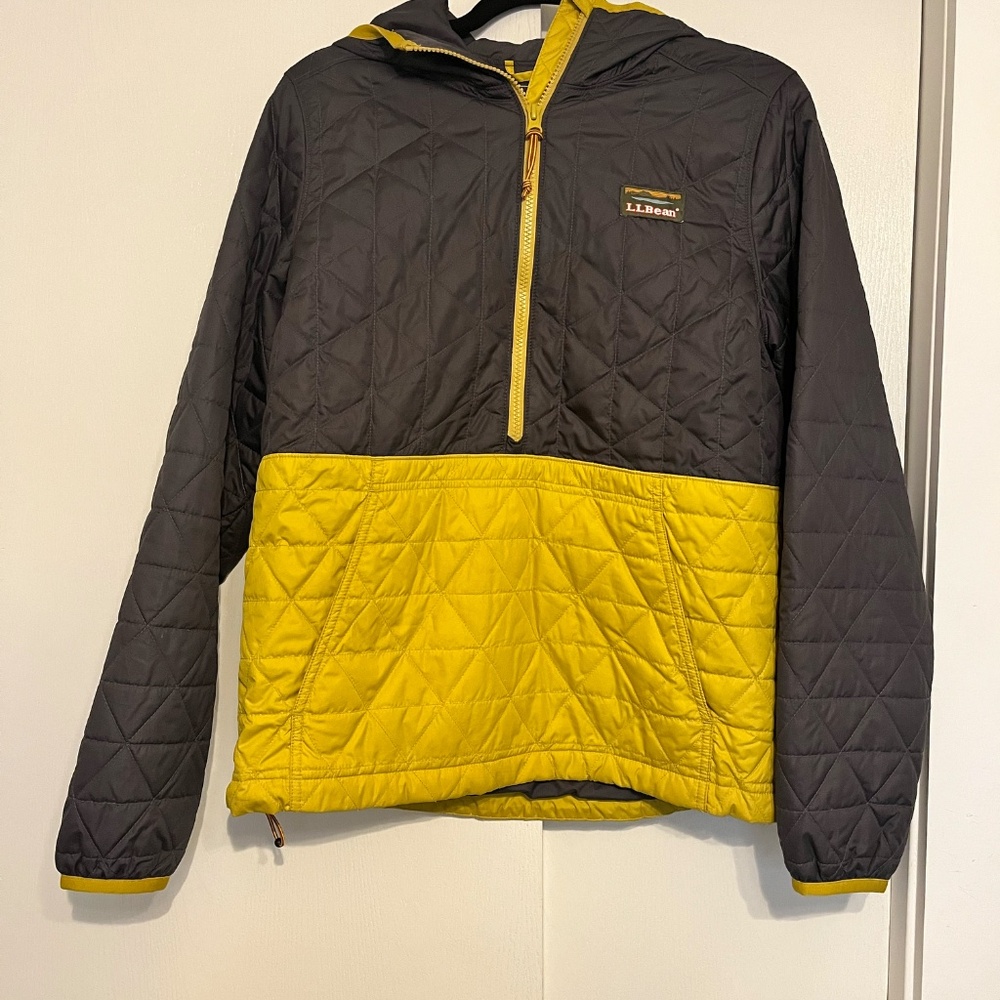L.L. Bean Medium Pullover Color Block Puffer Coat
